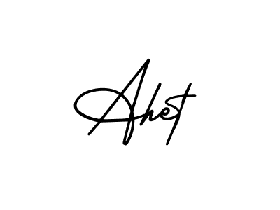 It looks lik you need a new signature style for name Ahet. Design unique handwritten (AmerikaSignatureDemo-Regular) signature with our free signature maker in just a few clicks. Ahet signature style 3 images and pictures png