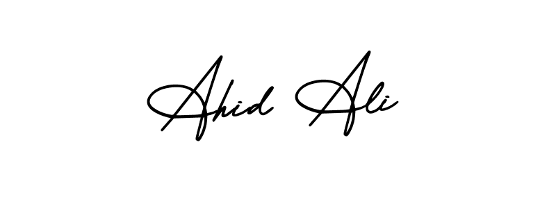 How to make Ahid Ali signature? AmerikaSignatureDemo-Regular is a professional autograph style. Create handwritten signature for Ahid Ali name. Ahid Ali signature style 3 images and pictures png