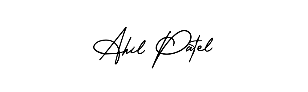 if you are searching for the best signature style for your name Ahil Patel. so please give up your signature search. here we have designed multiple signature styles  using AmerikaSignatureDemo-Regular. Ahil Patel signature style 3 images and pictures png