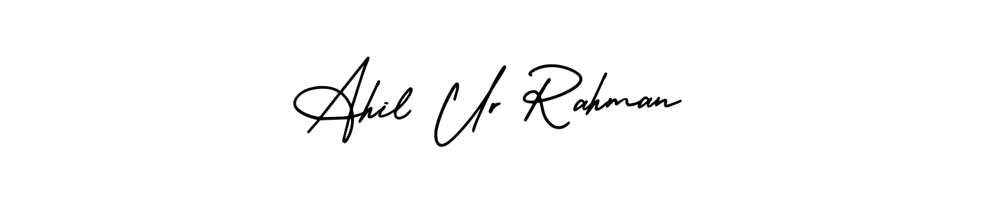 It looks lik you need a new signature style for name Ahil Ur Rahman. Design unique handwritten (AmerikaSignatureDemo-Regular) signature with our free signature maker in just a few clicks. Ahil Ur Rahman signature style 3 images and pictures png
