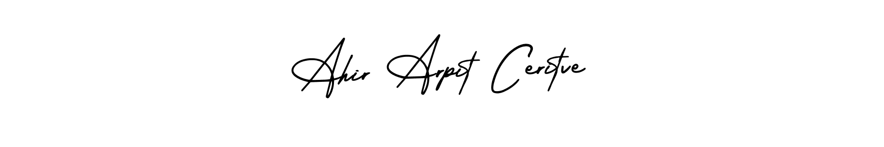 This is the best signature style for the Ahir Arpit Ceritve name. Also you like these signature font (AmerikaSignatureDemo-Regular). Mix name signature. Ahir Arpit Ceritve signature style 3 images and pictures png