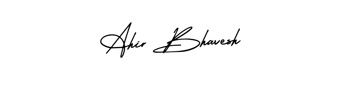 How to make Ahir Bhavesh signature? AmerikaSignatureDemo-Regular is a professional autograph style. Create handwritten signature for Ahir Bhavesh name. Ahir Bhavesh signature style 3 images and pictures png