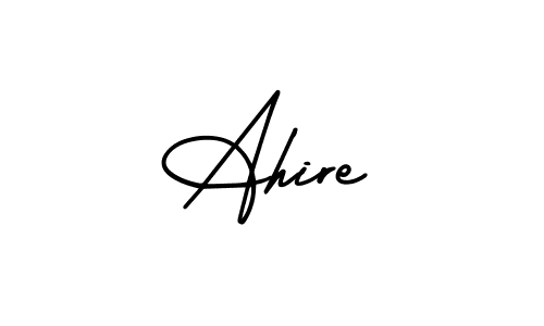 Create a beautiful signature design for name Ahire. With this signature (AmerikaSignatureDemo-Regular) fonts, you can make a handwritten signature for free. Ahire signature style 3 images and pictures png