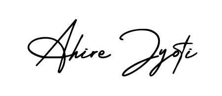 AmerikaSignatureDemo-Regular is a professional signature style that is perfect for those who want to add a touch of class to their signature. Get Ahire Jyoti name fancy signature for free. Ahire Jyoti signature style 3 images and pictures png