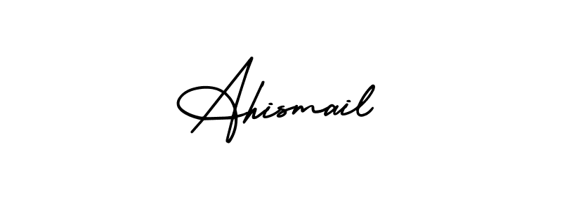 Also You can easily find your signature by using the search form. We will create Ahismail name handwritten signature images for you free of cost using AmerikaSignatureDemo-Regular sign style. Ahismail signature style 3 images and pictures png