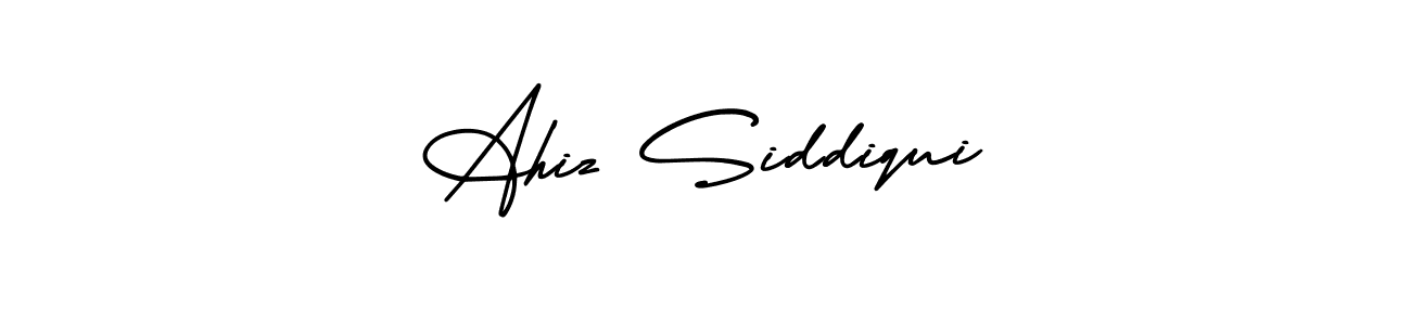 Design your own signature with our free online signature maker. With this signature software, you can create a handwritten (AmerikaSignatureDemo-Regular) signature for name Ahiz Siddiqui. Ahiz Siddiqui signature style 3 images and pictures png