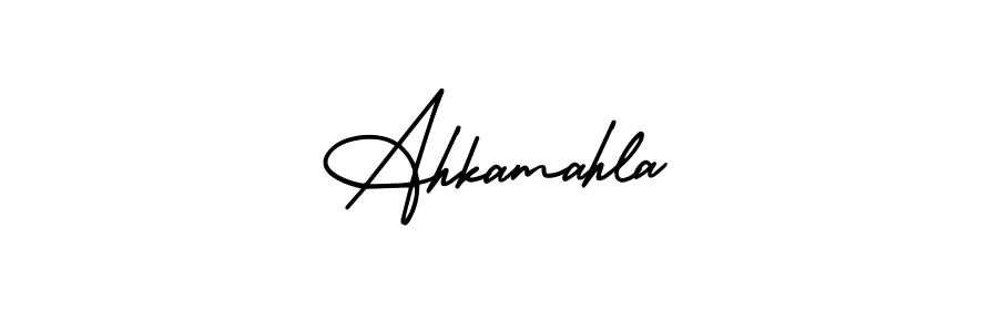 Create a beautiful signature design for name Ahkamahla. With this signature (AmerikaSignatureDemo-Regular) fonts, you can make a handwritten signature for free. Ahkamahla signature style 3 images and pictures png