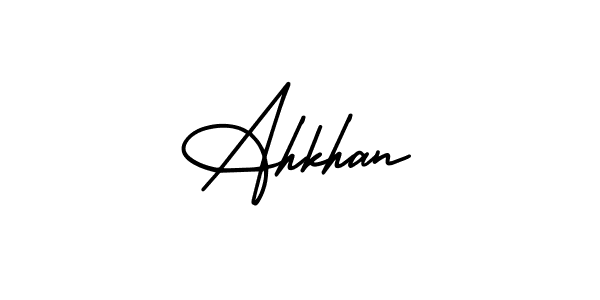 It looks lik you need a new signature style for name Ahkhan. Design unique handwritten (AmerikaSignatureDemo-Regular) signature with our free signature maker in just a few clicks. Ahkhan signature style 3 images and pictures png