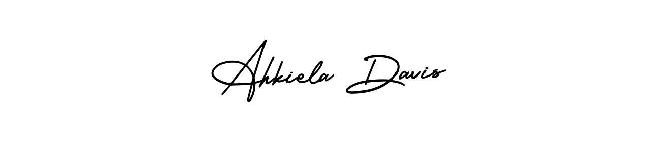Use a signature maker to create a handwritten signature online. With this signature software, you can design (AmerikaSignatureDemo-Regular) your own signature for name Ahkiela Davis. Ahkiela Davis signature style 3 images and pictures png
