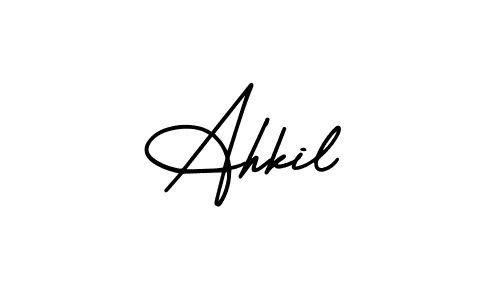 AmerikaSignatureDemo-Regular is a professional signature style that is perfect for those who want to add a touch of class to their signature. It is also a great choice for those who want to make their signature more unique. Get Ahkil name to fancy signature for free. Ahkil signature style 3 images and pictures png