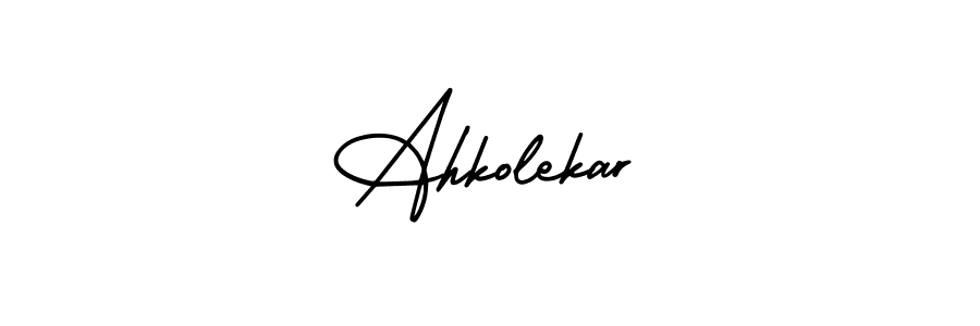 Use a signature maker to create a handwritten signature online. With this signature software, you can design (AmerikaSignatureDemo-Regular) your own signature for name Ahkolekar. Ahkolekar signature style 3 images and pictures png