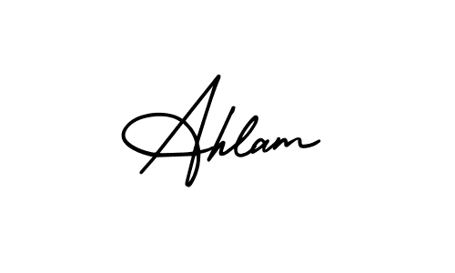 Similarly AmerikaSignatureDemo-Regular is the best handwritten signature design. Signature creator online .You can use it as an online autograph creator for name Ahlam. Ahlam signature style 3 images and pictures png