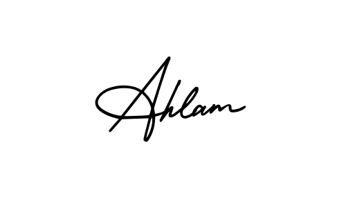 AmerikaSignatureDemo-Regular is a professional signature style that is perfect for those who want to add a touch of class to their signature. It is also a great choice for those who want to make their signature more unique. Get Ahlam name to fancy signature for free. Ahlam signature style 3 images and pictures png