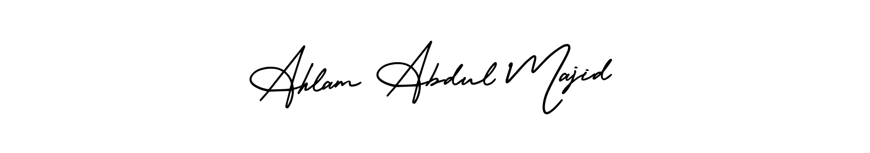 How to make Ahlam Abdul Majid signature? AmerikaSignatureDemo-Regular is a professional autograph style. Create handwritten signature for Ahlam Abdul Majid name. Ahlam Abdul Majid signature style 3 images and pictures png