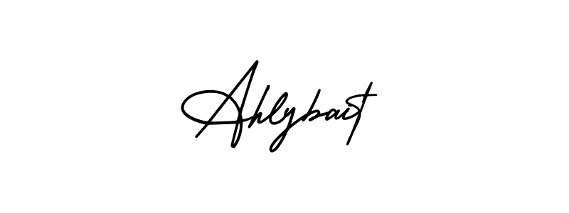 How to make Ahlybait signature? AmerikaSignatureDemo-Regular is a professional autograph style. Create handwritten signature for Ahlybait name. Ahlybait signature style 3 images and pictures png