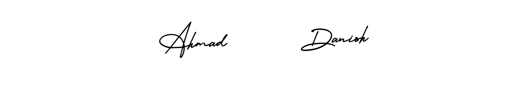 How to Draw Ahmad       Danish signature style? AmerikaSignatureDemo-Regular is a latest design signature styles for name Ahmad       Danish. Ahmad       Danish signature style 3 images and pictures png