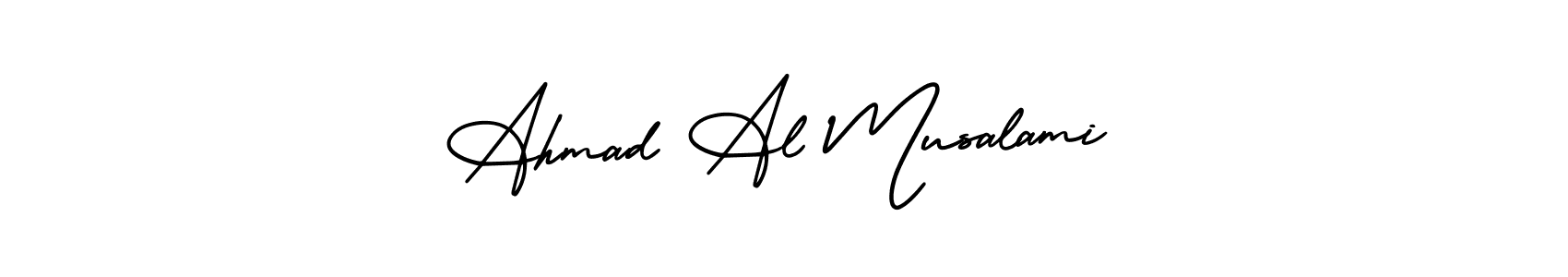 Use a signature maker to create a handwritten signature online. With this signature software, you can design (AmerikaSignatureDemo-Regular) your own signature for name Ahmad Al Musalami. Ahmad Al Musalami signature style 3 images and pictures png