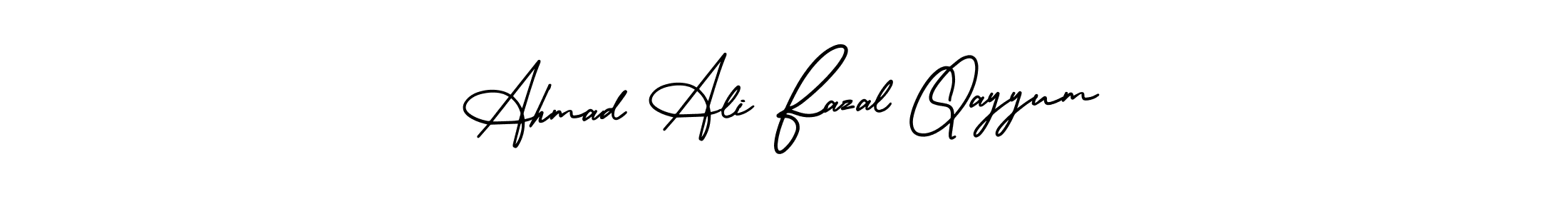 Make a beautiful signature design for name Ahmad Ali Fazal Qayyum. With this signature (AmerikaSignatureDemo-Regular) style, you can create a handwritten signature for free. Ahmad Ali Fazal Qayyum signature style 3 images and pictures png
