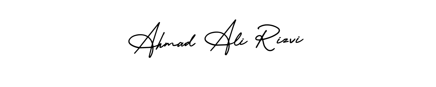 You should practise on your own different ways (AmerikaSignatureDemo-Regular) to write your name (Ahmad Ali Rizvi) in signature. don't let someone else do it for you. Ahmad Ali Rizvi signature style 3 images and pictures png