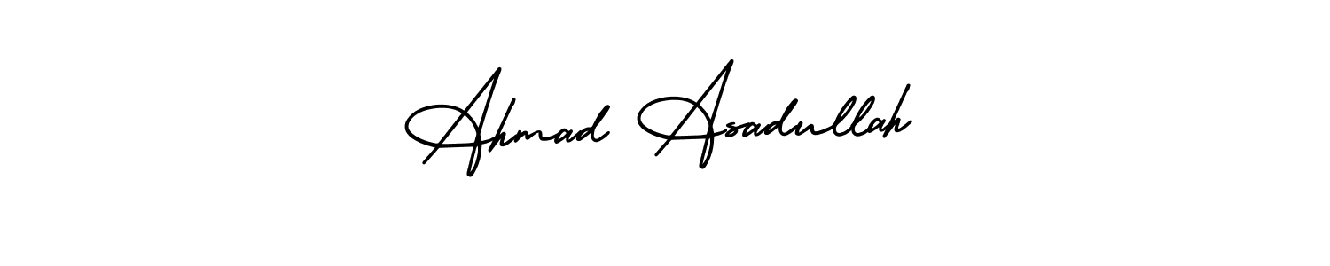 You can use this online signature creator to create a handwritten signature for the name Ahmad Asadullah. This is the best online autograph maker. Ahmad Asadullah signature style 3 images and pictures png
