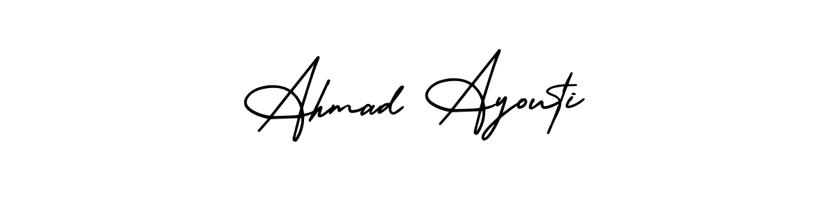 It looks lik you need a new signature style for name Ahmad Ayouti. Design unique handwritten (AmerikaSignatureDemo-Regular) signature with our free signature maker in just a few clicks. Ahmad Ayouti signature style 3 images and pictures png