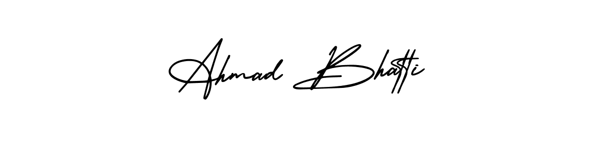 Similarly AmerikaSignatureDemo-Regular is the best handwritten signature design. Signature creator online .You can use it as an online autograph creator for name Ahmad Bhatti. Ahmad Bhatti signature style 3 images and pictures png