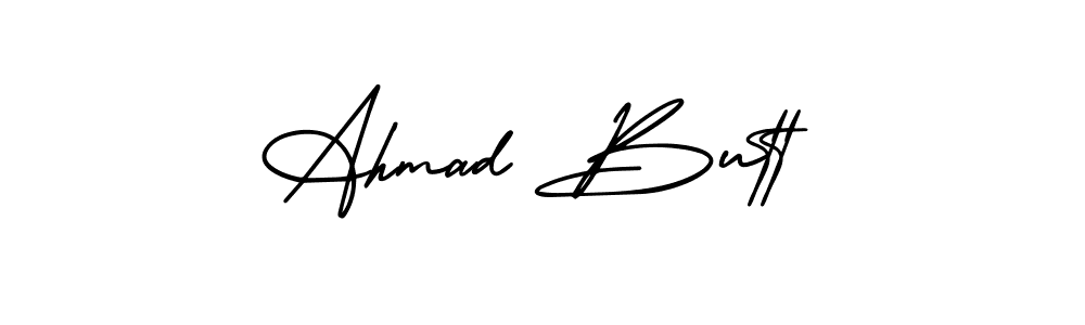 Design your own signature with our free online signature maker. With this signature software, you can create a handwritten (AmerikaSignatureDemo-Regular) signature for name Ahmad Butt. Ahmad Butt signature style 3 images and pictures png