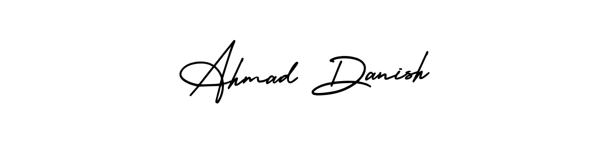 if you are searching for the best signature style for your name Ahmad Danish. so please give up your signature search. here we have designed multiple signature styles  using AmerikaSignatureDemo-Regular. Ahmad Danish signature style 3 images and pictures png