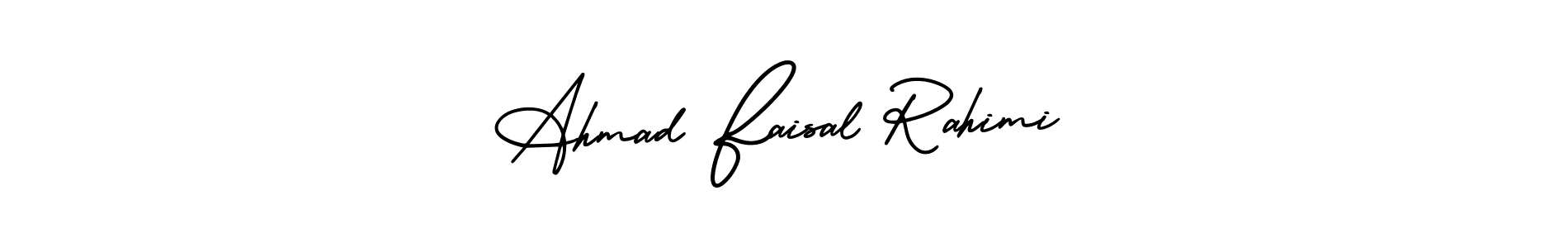 Use a signature maker to create a handwritten signature online. With this signature software, you can design (AmerikaSignatureDemo-Regular) your own signature for name Ahmad Faisal Rahimi. Ahmad Faisal Rahimi signature style 3 images and pictures png