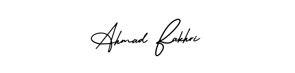 Make a beautiful signature design for name Ahmad Fakhri. With this signature (AmerikaSignatureDemo-Regular) style, you can create a handwritten signature for free. Ahmad Fakhri signature style 3 images and pictures png