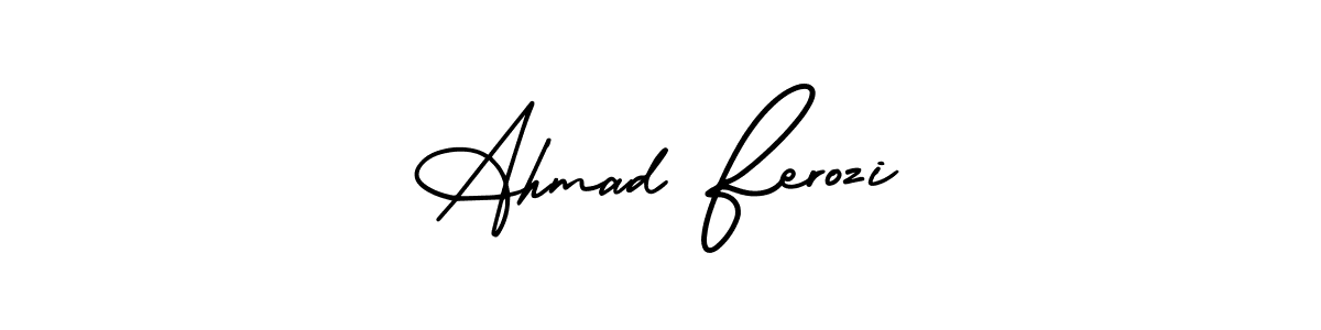 How to make Ahmad Ferozi signature? AmerikaSignatureDemo-Regular is a professional autograph style. Create handwritten signature for Ahmad Ferozi name. Ahmad Ferozi signature style 3 images and pictures png