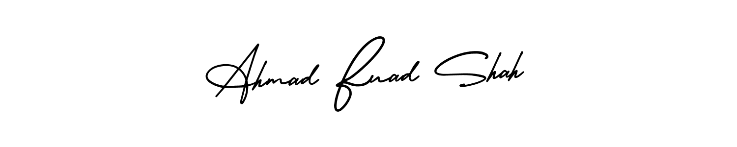 Use a signature maker to create a handwritten signature online. With this signature software, you can design (AmerikaSignatureDemo-Regular) your own signature for name Ahmad Fuad Shah. Ahmad Fuad Shah signature style 3 images and pictures png