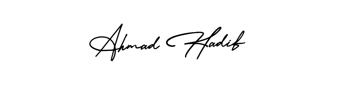 AmerikaSignatureDemo-Regular is a professional signature style that is perfect for those who want to add a touch of class to their signature. It is also a great choice for those who want to make their signature more unique. Get Ahmad Hadif name to fancy signature for free. Ahmad Hadif signature style 3 images and pictures png