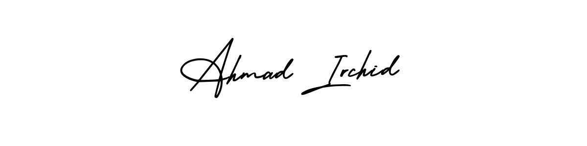 Use a signature maker to create a handwritten signature online. With this signature software, you can design (AmerikaSignatureDemo-Regular) your own signature for name Ahmad Irchid. Ahmad Irchid signature style 3 images and pictures png