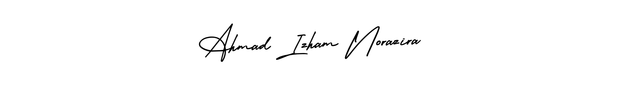 Create a beautiful signature design for name Ahmad Izham Norazira. With this signature (AmerikaSignatureDemo-Regular) fonts, you can make a handwritten signature for free. Ahmad Izham Norazira signature style 3 images and pictures png