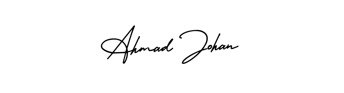 Use a signature maker to create a handwritten signature online. With this signature software, you can design (AmerikaSignatureDemo-Regular) your own signature for name Ahmad Johan. Ahmad Johan signature style 3 images and pictures png