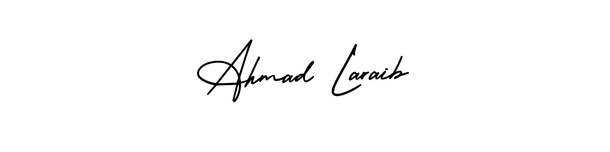 It looks lik you need a new signature style for name Ahmad Laraib. Design unique handwritten (AmerikaSignatureDemo-Regular) signature with our free signature maker in just a few clicks. Ahmad Laraib signature style 3 images and pictures png