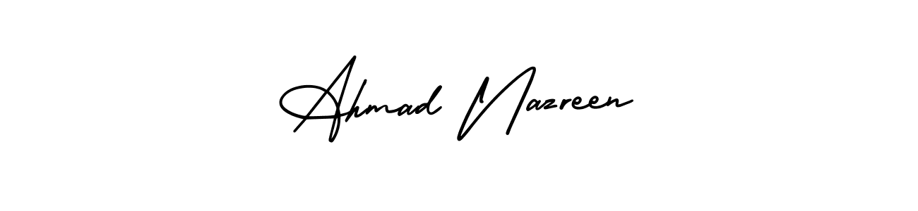 Also we have Ahmad Nazreen name is the best signature style. Create professional handwritten signature collection using AmerikaSignatureDemo-Regular autograph style. Ahmad Nazreen signature style 3 images and pictures png