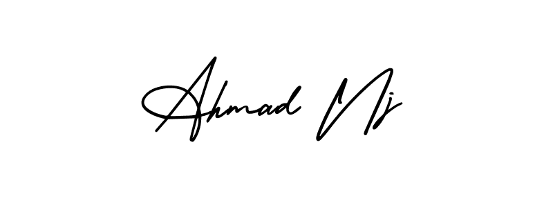 AmerikaSignatureDemo-Regular is a professional signature style that is perfect for those who want to add a touch of class to their signature. It is also a great choice for those who want to make their signature more unique. Get Ahmad Nj name to fancy signature for free. Ahmad Nj signature style 3 images and pictures png