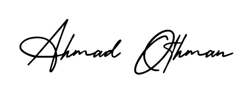 Give your name Ahmad Othman an exquisite flair with the AmerikaSignatureDemo-Regular script font. Ideal for contracts, resumes, and formal letterheads. Ahmad Othman signature style 3 images and pictures png