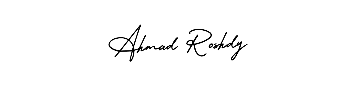 Create a beautiful signature design for name Ahmad Roshdy. With this signature (AmerikaSignatureDemo-Regular) fonts, you can make a handwritten signature for free. Ahmad Roshdy signature style 3 images and pictures png