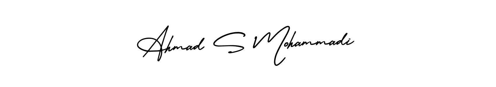 Similarly AmerikaSignatureDemo-Regular is the best handwritten signature design. Signature creator online .You can use it as an online autograph creator for name Ahmad S Mohammadi. Ahmad S Mohammadi signature style 3 images and pictures png
