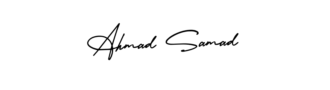 How to Draw Ahmad Samad signature style? AmerikaSignatureDemo-Regular is a latest design signature styles for name Ahmad Samad. Ahmad Samad signature style 3 images and pictures png