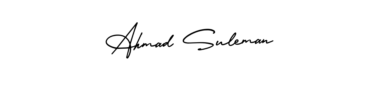 Create a beautiful signature design for name Ahmad Suleman. With this signature (AmerikaSignatureDemo-Regular) fonts, you can make a handwritten signature for free. Ahmad Suleman signature style 3 images and pictures png