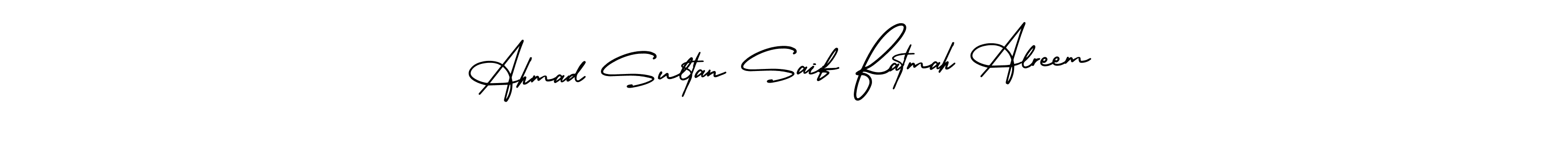 if you are searching for the best signature style for your name Ahmad Sultan Saif Fatmah Alreem. so please give up your signature search. here we have designed multiple signature styles  using AmerikaSignatureDemo-Regular. Ahmad Sultan Saif Fatmah Alreem signature style 3 images and pictures png