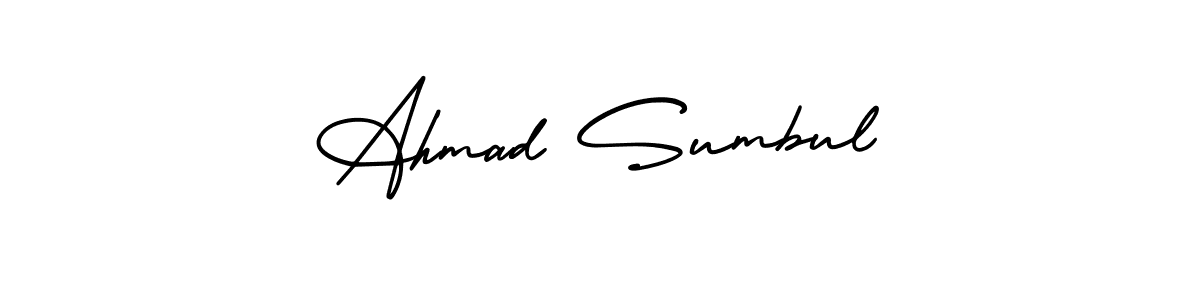 Create a beautiful signature design for name Ahmad Sumbul. With this signature (AmerikaSignatureDemo-Regular) fonts, you can make a handwritten signature for free. Ahmad Sumbul signature style 3 images and pictures png