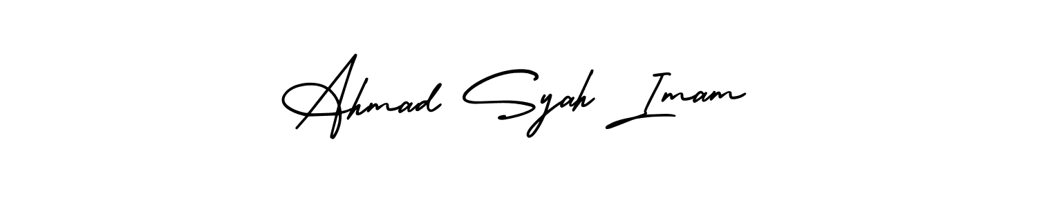 How to make Ahmad Syah Imam signature? AmerikaSignatureDemo-Regular is a professional autograph style. Create handwritten signature for Ahmad Syah Imam name. Ahmad Syah Imam signature style 3 images and pictures png