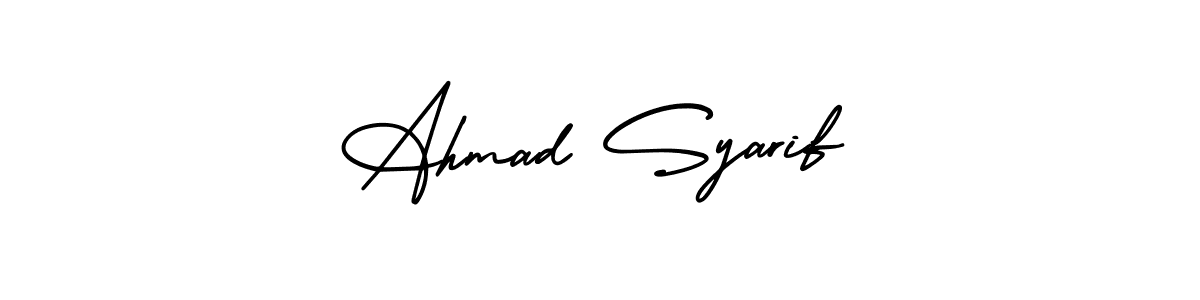Make a short Ahmad Syarif signature style. Manage your documents anywhere anytime using AmerikaSignatureDemo-Regular. Create and add eSignatures, submit forms, share and send files easily. Ahmad Syarif signature style 3 images and pictures png