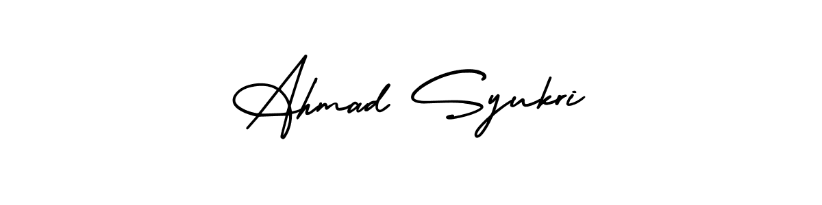 Use a signature maker to create a handwritten signature online. With this signature software, you can design (AmerikaSignatureDemo-Regular) your own signature for name Ahmad Syukri. Ahmad Syukri signature style 3 images and pictures png
