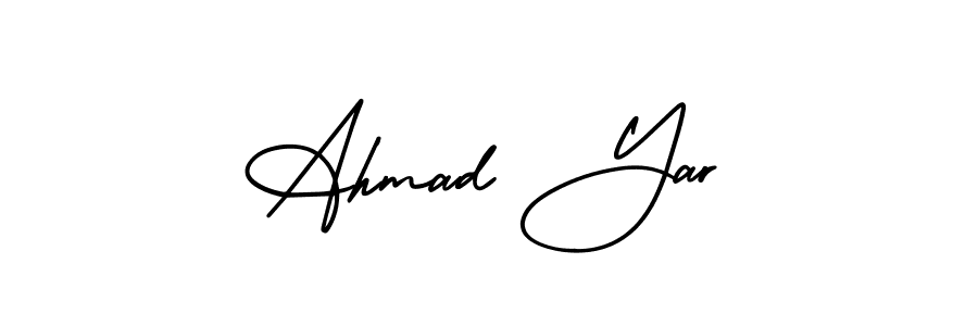 Make a beautiful signature design for name Ahmad Yar. Use this online signature maker to create a handwritten signature for free. Ahmad Yar signature style 3 images and pictures png